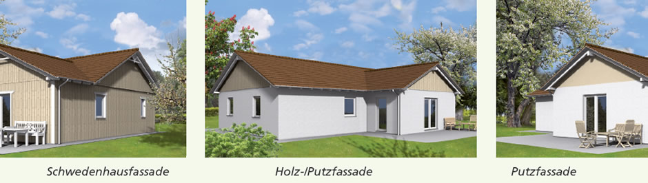 Holzhaus Typ Tuva - Schwedenhausfassade Holzfassade