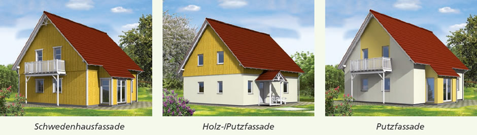 Holzhaus Typ Verso - Schwedenhausfassade Holzfassade