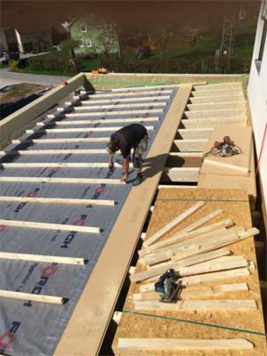 Larchenholz beim Hausbau