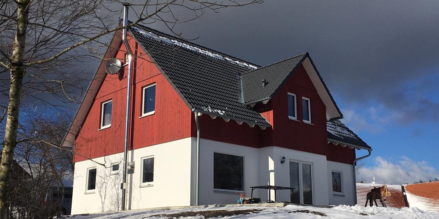 Ein Schwedenhaus als Doppelhaushälfte