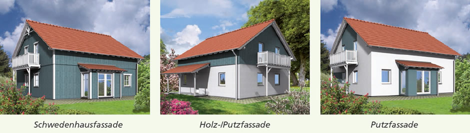 Holzhaus Typ Bugaro - Schwedenhausfassade Holzfassade