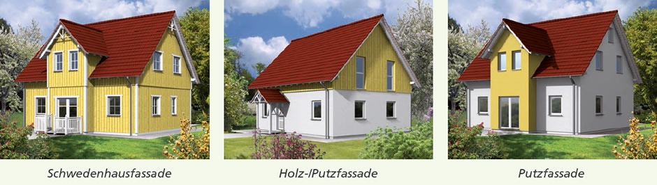 Holzhaus Typ Fuges - Schwedenhausfassade Holzfassade