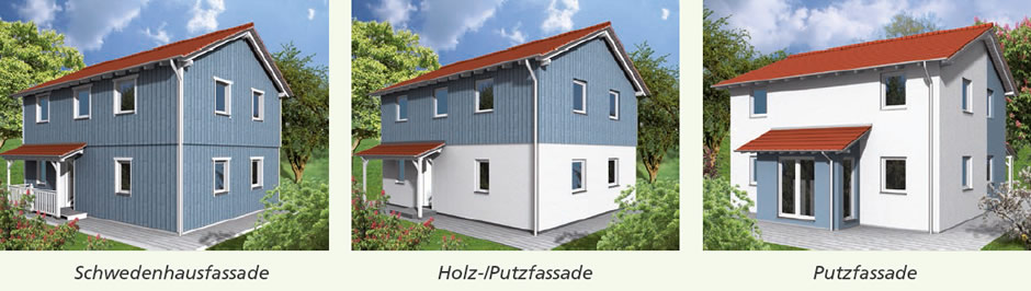 Holzhaus Typ Gorum - Schwedenhausfassade Holzfassade
