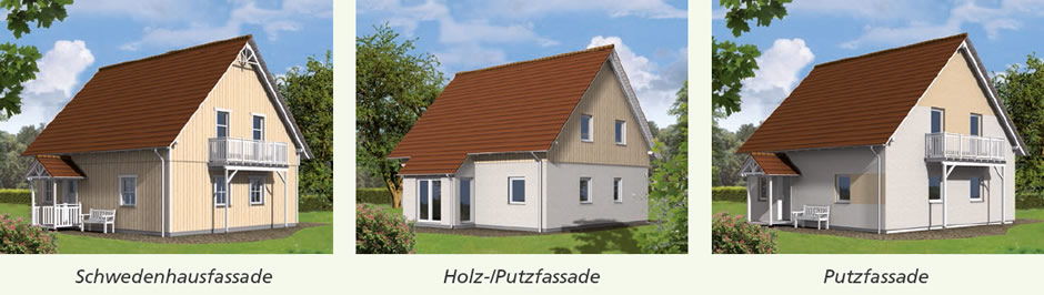 Holzhaus Typ Lione - Schwedenhausfassade Holzfassade