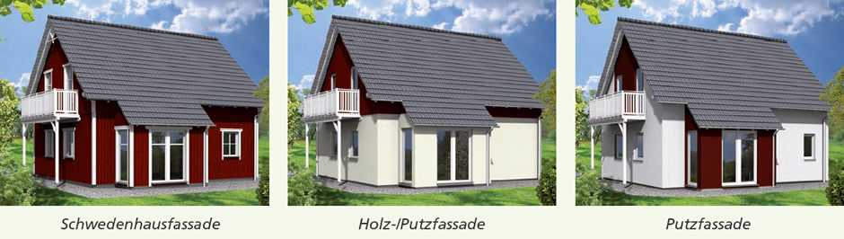Holzhaus Typ Moone - Schwedenhausfassade Holzfassade