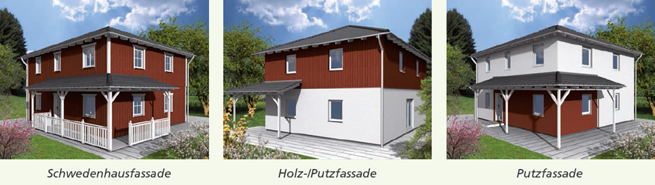 Holzhaus Typ Refuga - Schwedenhausfassade Holzfassade