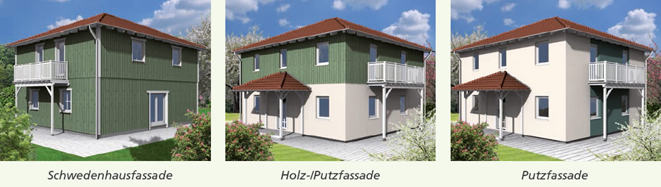 Holzhaus Typ Resoro - Schwedenhausfassade Holzfassade