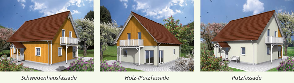 Holzhaus Typ Sento - Schwedenhausfassade Holzfassade
