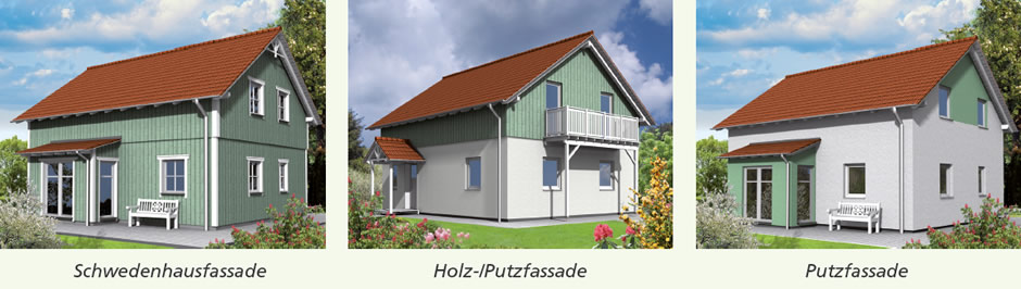 Holzhaus Typ Sime- Schwedenhausfassade Holzfassade